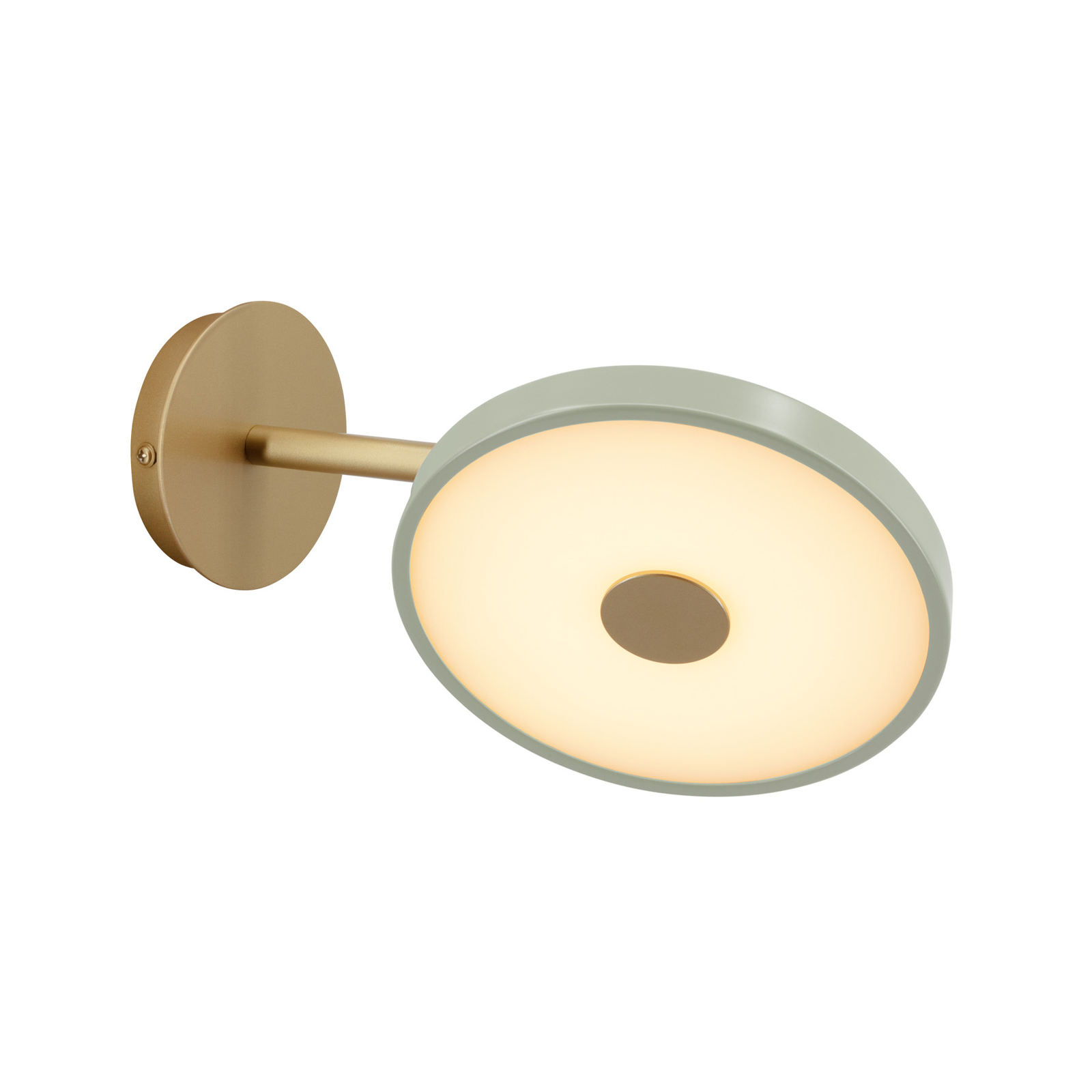Asteria Short LED wall lamp, olive/brass, plug - UMAGE